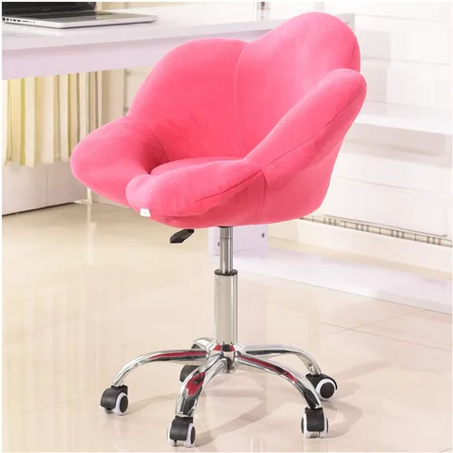 Miniatura 4 de Silla giratoria para habitación, silla de escritorio giratoria de terciopelo, silla de oficina en casa, ajustable, giratoria, cómoda, sin brazos
