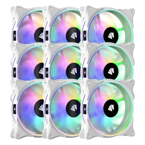 Miniatura 10 de AsiaHorse FS-9002 Pro - Ventilador de carcasa RGB de 4.724 in, 26 LED ARGB y bucles LED dobles Lingting, ventilador de caja Pwm de 800-1800rpm