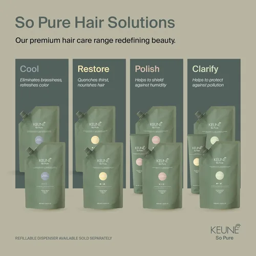 Miniatura 7 de KEUNE So Pure Clarify - Recambio de champú, fórmula de limpieza profunda y desintoxicante con granada para cabello graso, sin sulfato, 13.5 onzas