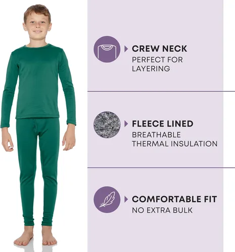 Miniatura 2 de Rocky Ropa interior térmica para niños, ropa interior larga para niños, capa base para clima frío/esquí