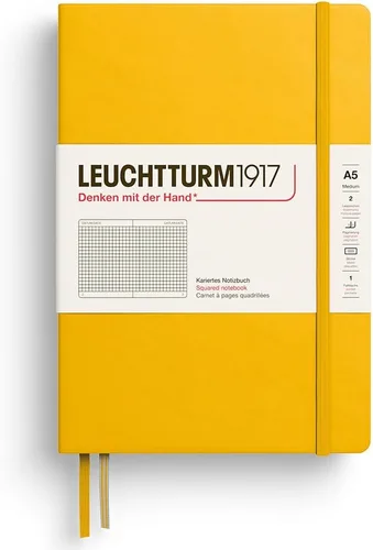 Miniatura 35 de LEUCHTTURM1917 - Cuaderno de tapa dura mediano A5 con 251 páginas numeradas para escritura y diario (lila, con puntos)