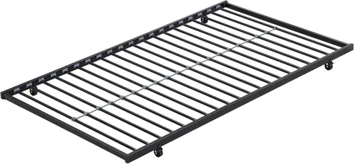 Miniatura 5 de Merax Litera de metal resistente de tamaño individual sobre individual con nido y escalera extraíble, se puede dividir en dos camas, no necesita