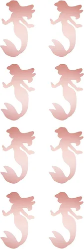 Miniatura 18 de Royal Green Calcomanías de decoración de sirena para niños, artes y manualidades en morado pastel, paquete de 40 Púrpura pastel