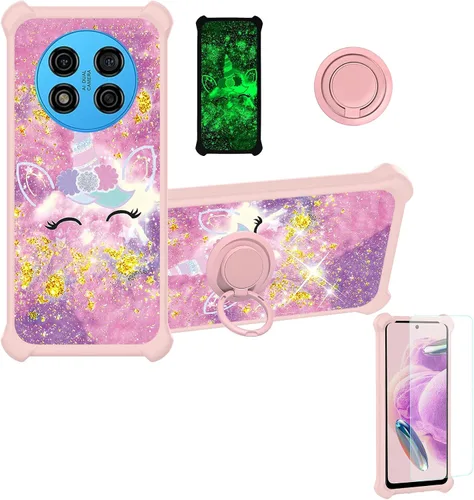 Miniatura 52 de jioeuinly JSF-DJS - Funda compatible con Nothing Phone 2a con protector de pantalla de vidrio templado, policarbonato duro + silicona suave, soporte