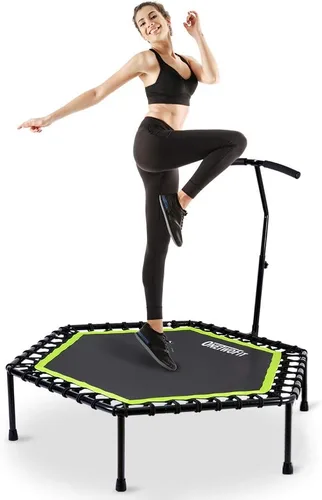 Miniatura 9 de ONETWOFIT 42"/45" Rebounder Trampoline for Adults, Silent Mini Trampoline Indoor Exercise Fitness Trampoline Bungee Rebounder Workout Max Load