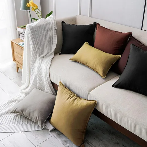 Miniatura 6 de Jeanerlor - Funda de cojín sólida de lino y algodón para decoración, de 18x18 pulgadas, funda de almohada especial para sofá, cama, silla