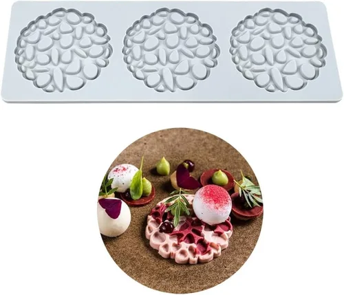 Miniatura 2 de Moldes de silicona 3D de hojas huecas para chocolate, molde de panal de abeja, caramelo, patrón de flores, molde para fondant, decoración de tartas