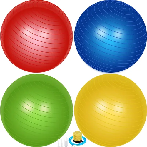 Leyndo Pelota de ejercicio de yoga, pilates, embarazo, parto, fitness, con bomba rápida, antiestallido para mejorar la postura, equilibrio, yoga,