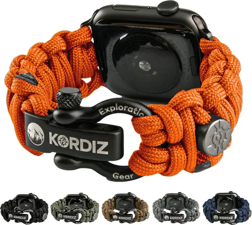 Miniatura 13 de KORDIZ Survivor - Correa de nylon paracord para Apple Watch compatible con Apple Watch ULTRA 3, ULTRA 2 / 1 [49mm] y Series 11, 10, 9, 8, 7-1, SE3