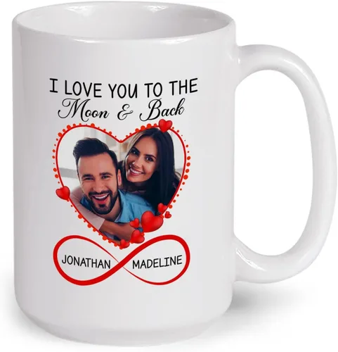 Miniatura 9 de A True Love Story Never Ever Taza, regalos de boda, regalos de pareja con foto personalizada para él y ella, taza de café con imagen de pareja, taza
