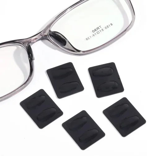 lvvfit Almohadillas de nariz para gafas, almohadillas adhesivas antideslizantes para la nariz, almohadilla de silicona suave para lentes, anteojos