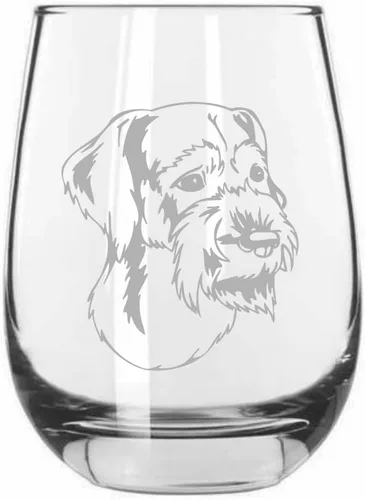 Miniatura 146 de Sakhalin Husky Dog - Copa de vino grabada personalizada de 15.25 onzas sin tallo