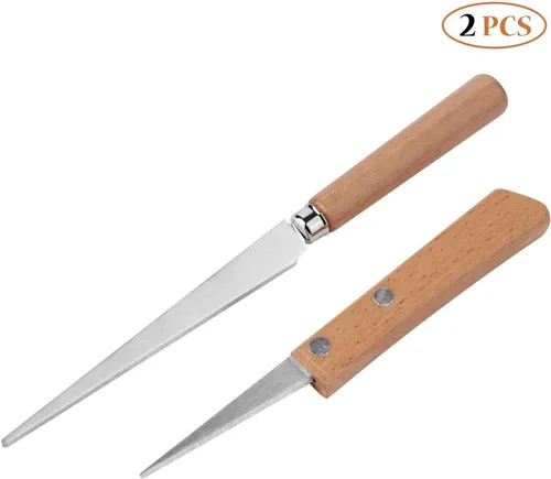 Miniatura 5 de 2 cuchillos de madera con mango de madera para cerámica/escultura/cerámica/arcilla polimérica tallado modelado artesanal, herramientas de bricolaje