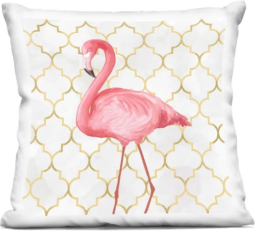 Miniatura 8 de Stupell Industries Flamingo - Almohada con estampado de bolsa de playa para interiores, 18 x 18 pulgadas, color rosa