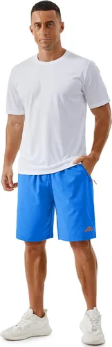 Miniatura 112 de TACVASEN Pantalones cortos deportivos para correr para hombre, 9 pulgadas, de secado rápido, pantalones cortos ligeros de verano, 3 bolsillos