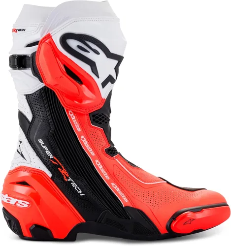 Miniatura 4 de Alpinestars Supertech R - Botas de motocicleta de carreras ventiladas, certificadas CE, ligeras, ventilación y agarre avanzados negro/blanco/rojo