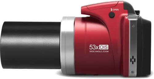 Miniatura 6 de MINOLTA MN53Z 16 MP / 1080P FHD Bridge Cámara digital con zoom óptico de 53x (Rojo) Paquete con tarjeta de memoria de 32GB + Bolsa para cámara + Kit