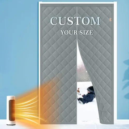 Miniatura 16 de Yotache Cortina Magnética con Aislamiento Térmico para Puertas de 60 x 80 pulgadas, Tamaño de la Cortina de 62" x 82" Material Oxford Resistente a