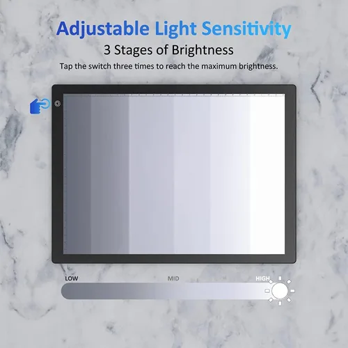 Miniatura 5 de Caja de luz con visor de diapositivas Eyesen, escáner de luz ultradelgado A4 con alimentación USB para escaneo de diapositivas fotográficas