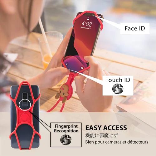 Miniatura 4 de Soporte universal para teléfono móvil, correa de silicona para el cuello, funda para teléfono móvil para iPhone Xs Max XR X 8 7 6S Plus Samsung