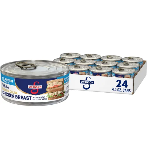 Miniatura 37 de SWANSON S Ajo y Hierbas Pollo Blanco en Trozos Totalmente Cocinado, Listo para Comer, Comidas Simples Para Llevar, Bolsa de 2.6 OZ (Caja de 12)