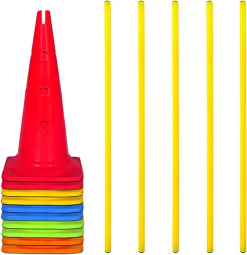 YXXSDP Juego de entrenamiento de velocidad y agilidad para niños, equipo deportivo multicolor portátil para pista, equipo deportivo de jardín de