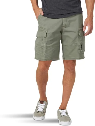 Wrangler Authentics - Pantalones cortos tipo cargo clásicos y elásticos para hombre