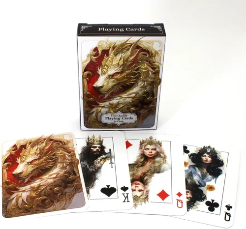 Miniatura 11 de Naipes Autumn Maiden, cubierta de tamaño de póquer de fantasía, cubierta temática de otoño, cartas de coleccionista únicas