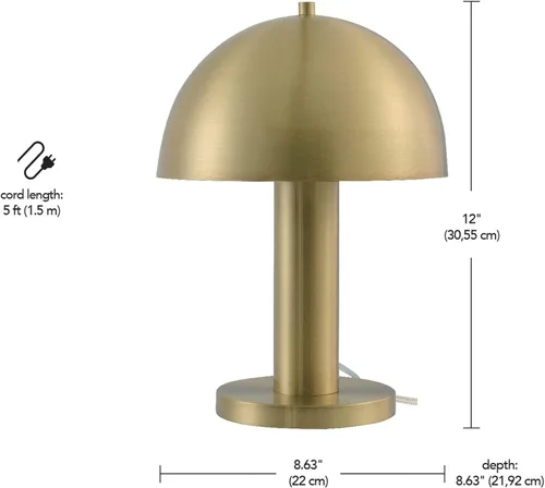 Miniatura 6 de Globe Novogratz x Electric 65856 Olivia - Lámpara de mesa (12 pulgadas), latón mate