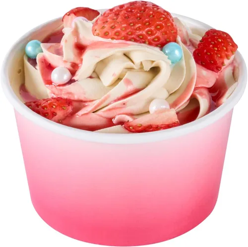 Miniatura 50 de Coppetta - Vasos de postre de 5 onzas, 50 tazas desechables para helado, tapas se venden por separado, cuencos de yogur congelado resistentes