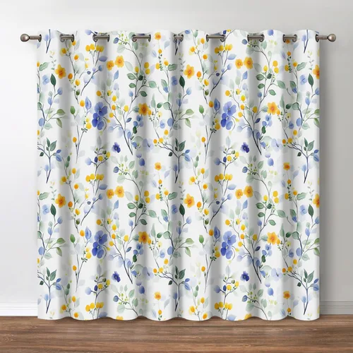 Miniatura 11 de Aimego Cortinas opacas abstractas con ojales para ventana, para el hogar, dormitorio, sala de estar, 2 paneles (42 x 54 pulgadas)
