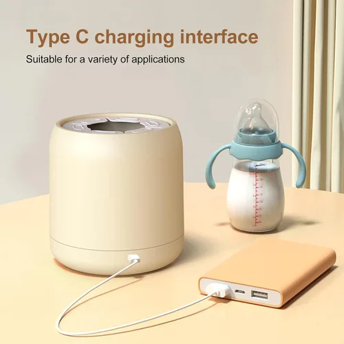 Miniatura 4 de Mezclador eléctrico de leche para bebés con carga USB automática en polvo, mezclador eléctrico portátil de bajo ruido, mezclador de leche para bebés