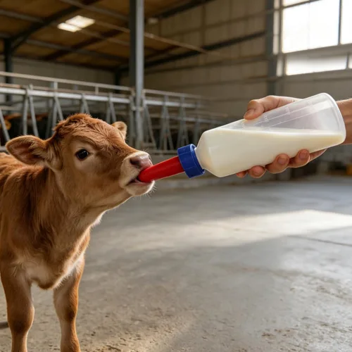 Miniatura 8 de GANAZONO Biberón de silicona gruesa para terneros de 16.9 onzas, alimentador de leche a prueba de fugas para terneros recién nacidos, corderos