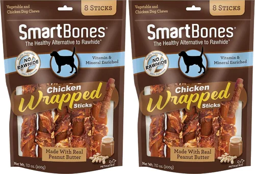 Miniatura 11 de SmartBones SBCW-02958 Mini palillos de pollo envueltos en pollo (15 piezas), Mini, 6.6 onzas (paquete de 1)