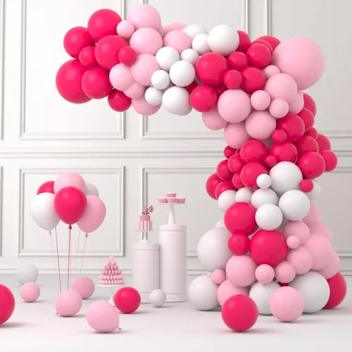 Miniatura 13 de Kit de arco de guirnalda de globos morados y amarillos y blancos, 122 globos amarillos, morados y blancos para cumpleaños, boda, aniversario
