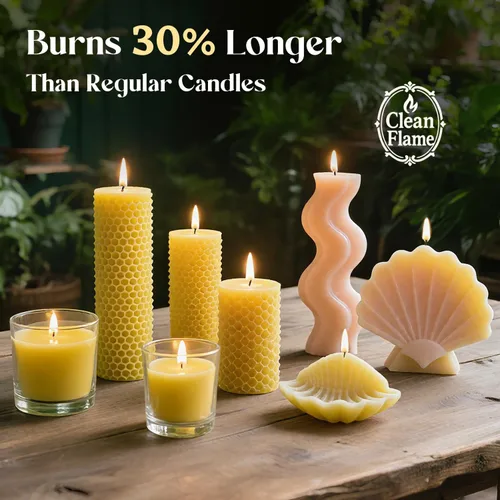 Miniatura 5 de NORVENCE Gránulos de cera de abejas 20LB, cera de abejas blanca pura y natural para hacer velas, cuidado de la piel DIY, bálsamo labial, jabón
