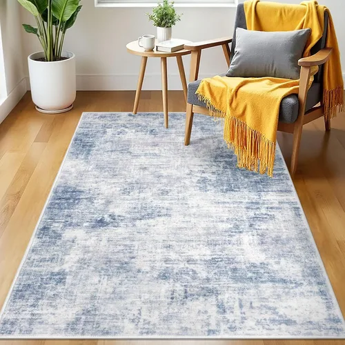 Miniatura 173 de IOHOUZE Alfombra abstracta lavable de 3 x 12 pies para pasillos, antideslizante para cocina, camino de entrada de lana sintética para interiores