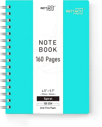 Miniatura 47 de RETTACY Cuaderno de bolsillo, 160 páginas forradas, tamaño mini A6 (4.5" × 5.7"), para trabajo, diario, escritura, papel grueso de 100 g/m²
