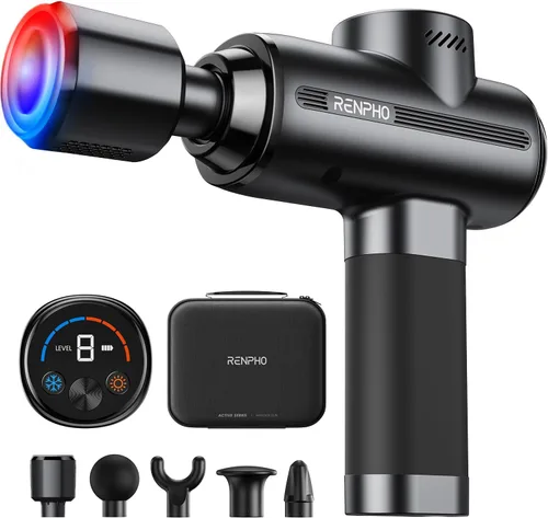 RENPHO Pistola de masaje Thermacool 2 activa con calor y frío, regalos para el día del padre [2026 actualizado] Masajeador muscular de percusión de