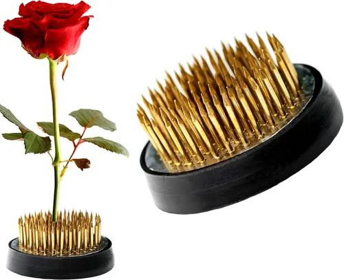 Miniatura 6 de BEADNOVA Flower Frog Ikebana Kenzan con junta de goma, rana floral para arreglos jarrón Ikebana (1.6 pulgadas/1.575 in, 1 unidad)