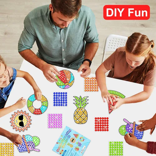 Miniatura 7 de Qyeahkj 6 piezas de kits de arte y manualidades de verano Suncatcher Arte fácil para niños adolescentes de 4 a 12 años DIY divertido Kits de pintura