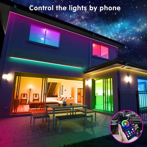 Miniatura 3 de Tenmiro Tira de luces LED de 32.8 pies, RGB LED inteligente con sincronización de música que cambia de color, tiras de luces LED con control remoto
