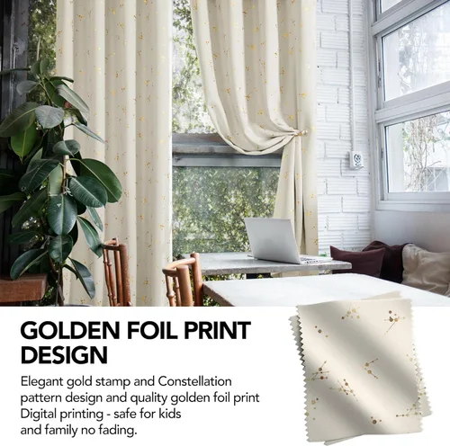 Miniatura 7 de Deconovo Cortinas opacas, 2 paneles, 52 x 72 pulgadas, cortinas con aislamiento térmico para oscurecer la habitación, con ojales para dormitorio