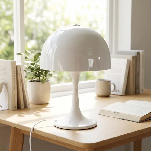 Miniatura 2 de Lámpara de mesa moderna y elegante para dormitorio, lámpara de mesa de 3 luces LED para sala de estar, oficina, lámpara de escritorio de hongo
