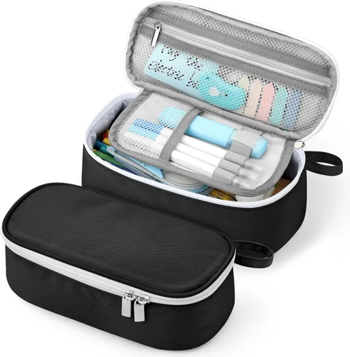 Miniatura 16 de Jcocylse Estuche para Lápices de Gran Capacidad, Estuche Portátil para Lápices, Bolsa para Suministros Escolares para Estudiantes Universitarios