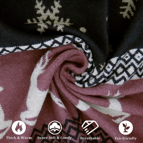 Miniatura 174 de Poncho chal para mujer, suéteres suaves y cálidos para mujer, parte delantera abierta, poncho de viaje para otoño, invierno y primavera