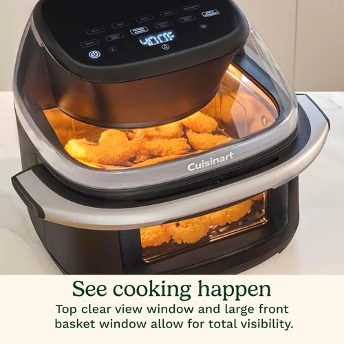 Miniatura 2 de Cuisinart ClearView - Freidora de aire grande de 9 cuartos de galón con ventana ClearView, panel de control digital, 5 funciones, 3 ajustes