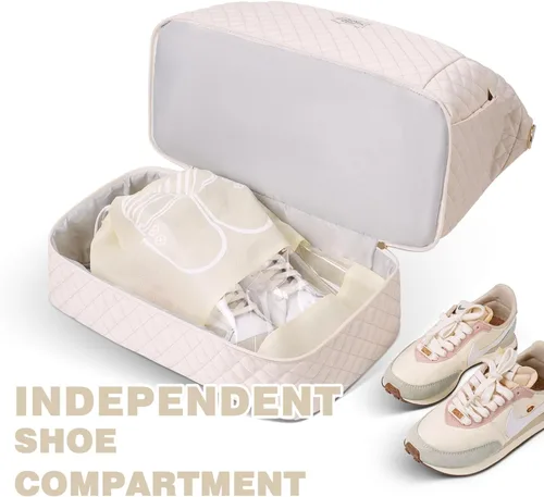 Miniatura 4 de Bolsos Weekender para mujer, Beige, Bolsa de viaje