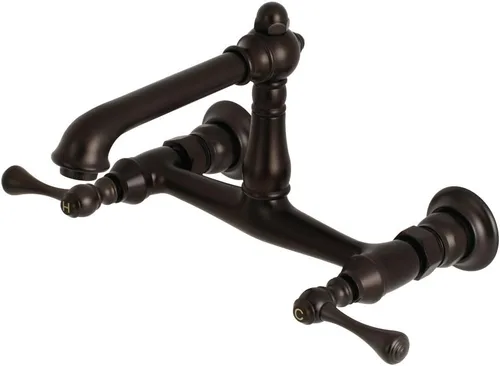 Miniatura 8 de Kingston Brass KS7247BL - Grifo de baño de montaje en pared, latón cepillado Cobrizo cepillado