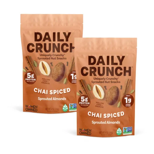 Miniatura 17 de Daily Crunch Almendras germinadas y nueces deshidratadas para un crujido único, apto para dieta cetogénica, sin OMG, sin gluten, 4 onzas